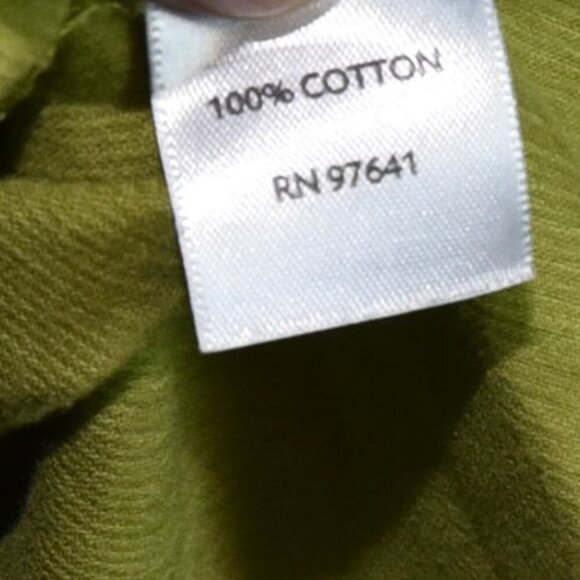 J. Jill Green Corduroy Shirt Jacket Size L Utility Peplum Coastal Pea Green - Picture 4 of 8